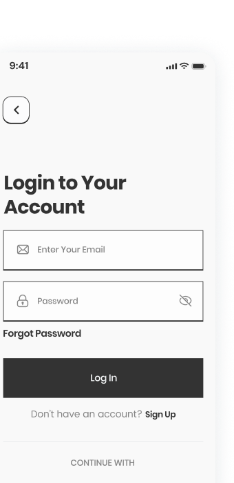 FinSage account access wireframe