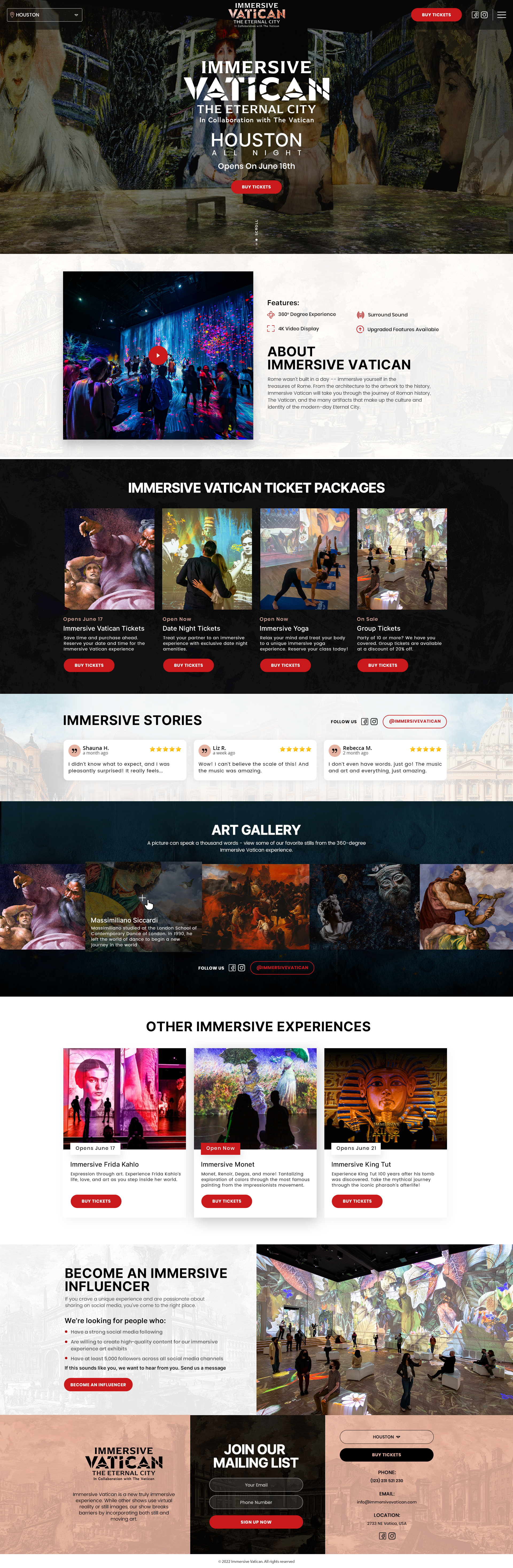 Immersive Vatican public landing page