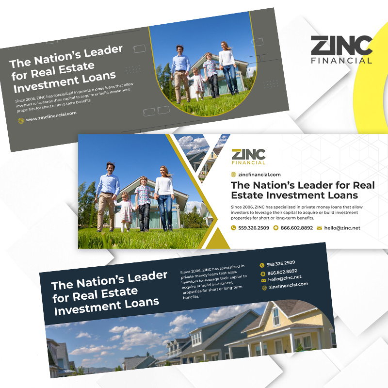 Financial services campaign system shown across coordinated digital banner formats